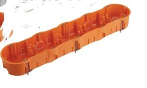 5-vietė pogipsinė mont. dėžutė su sraigtais Halogen free, 45mm, Pawbol, vnt.