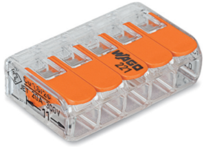 Univ. 5 laidų jungtis WAGO 32A, 0.2-4mm²