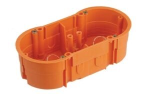 2-vietė pogipsinė mont.dėžutė su sraigtais Halogen free,45mm, Pawbol, vnt