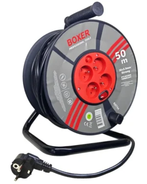 Statybinis prailgintuvas, 50 metrų 3x2,5 būgninis, 4 lizdai, 230V